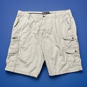 Iron Co Shorts Men's Size 40 Stretch‎ Cargo Beige Hiking Trail 41x10.5